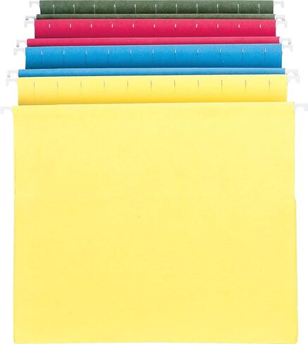 Smead Hanging Pocket with Full-Height Gusset, 3-1/2" Expansion, Letter Size, Assorted Colors, 4 per Pack (64290) in Saudi Arabia