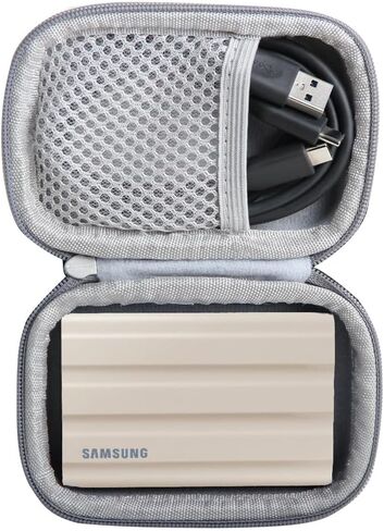 Hermitshell Hard Travel Case for Samsung T7 Shield 2TB / 1TB / 4TB, Portable SSD, USB 3.2 Gen2 External Solid State Drive (Black, Case for 3 Hard Drives) in Saudi Arabia