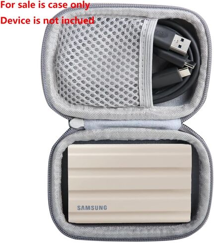 Hermitshell Hard Travel Case for Samsung T7 Shield 2TB / 1TB / 4TB, Portable SSD, USB 3.2 Gen2 External Solid State Drive (Black, Case for 3 Hard Drives) in Saudi Arabia