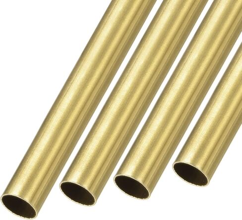 أنبوب نحاسي METALLIXITY (12 مم OD × 0.5 مم جدار T × 200 مم طول) 4 قطع، أنابيب مستقيمة - للتأثيث المنزلي، والآلات، والحرف اليدوية اليدوية in Kuwait