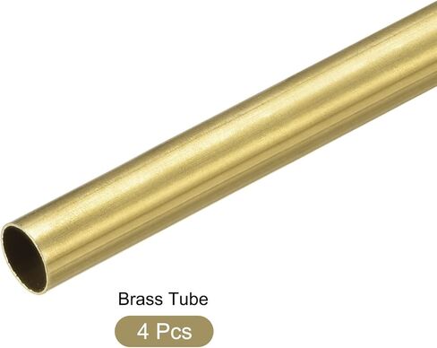 أنبوب نحاسي METALLIXITY (12 مم OD × 0.5 مم جدار T × 200 مم طول) 4 قطع، أنابيب مستقيمة - للتأثيث المنزلي، والآلات، والحرف اليدوية اليدوية in Kuwait