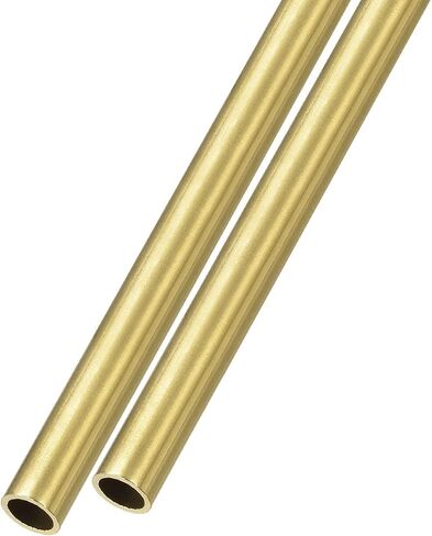 METALLIXITY Brass Tube(8mm OD x 1mm Wall T x 200mm L) 2Pcs, Straight Tubing - for Home Furnishing, Machinery, DIY Handicraft in Saudi Arabia