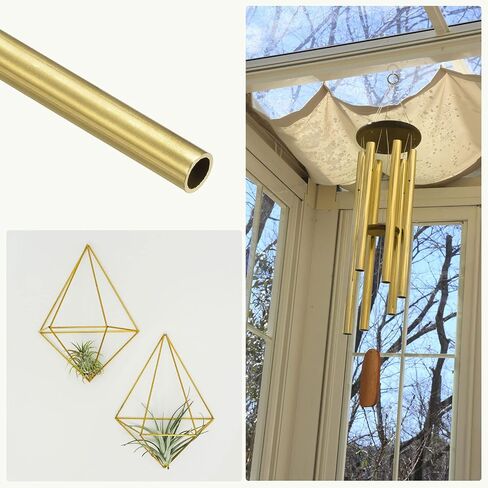 METALLIXITY Brass Tube(8mm OD x 1mm Wall T x 200mm L) 2Pcs, Straight Tubing - for Home Furnishing, Machinery, DIY Handicraft in Saudi Arabia
