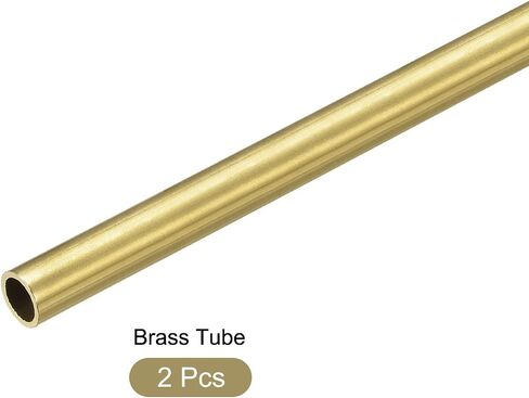 METALLIXITY Brass Tube(8mm OD x 1mm Wall T x 200mm L) 2Pcs, Straight Tubing - for Home Furnishing, Machinery, DIY Handicraft in Saudi Arabia
