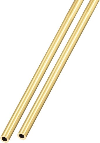 METALLIXITY Brass Tube (4mm OD x 0.75mm Wall T x 300mm L) 2Pcs, Straight Tubing - for Home Furnishing, Machinery, DIY Handicraft in Saudi Arabia