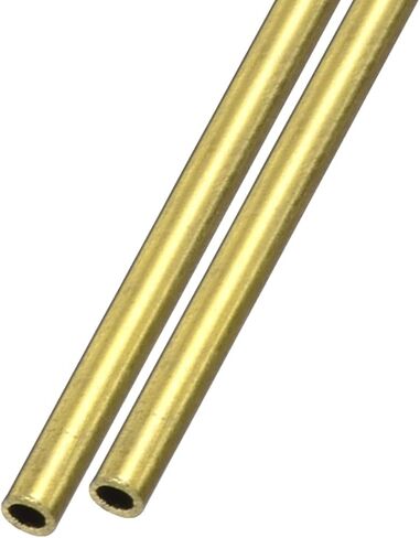 METALLIXITY Brass Tube (1.5mm OD x 0.25mm Wall T x 300mm L) 2Pcs, Straight Tubing - for Home Furnishing, Machinery, DIY Handicraft in Saudi Arabia