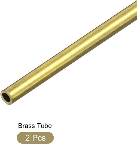 METALLIXITY Brass Tube (1.5mm OD x 0.25mm Wall T x 300mm L) 2Pcs, Straight Tubing - for Home Furnishing, Machinery, DIY Handicraft in Saudi Arabia
