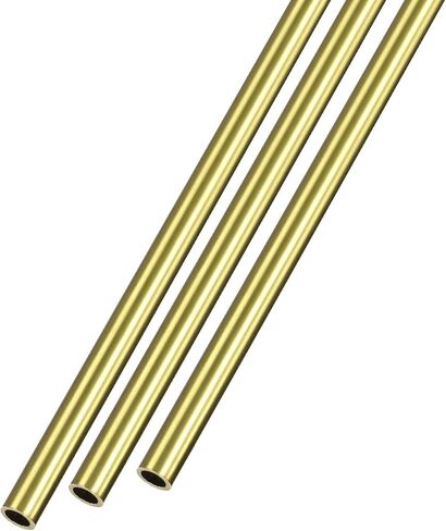 METALLIXITY Brass Tube (5mm OD x 0.5mm Wall T x 200mm L) 3Pcs, Straight Tubing - for Home Furnishing, Machinery, DIY Handicraft in Saudi Arabia