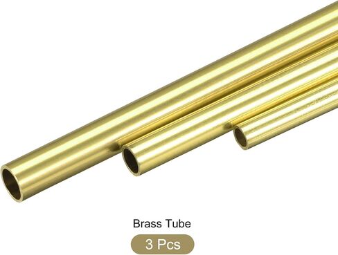 METALLIXITY Brass Tube (4mm 5mm 6mm OD x 0.5mm Wall T x 300mm L) 3Pcs in 1Pack, Straight Tubing - for Home Furnishing, Machinery, DIY Handicraft in Saudi Arabia
