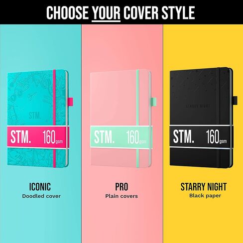 Scribbles That Matter A5 Dotted Journal Notebook + Free Pen! Your Bullet Dotted Journal Vegan Hard Cover 160gsm Dotted Notebook Bleedproof thick paper with 150 Pages for Work (5.75 x 8.5), Charcoal in Saudi Arabia