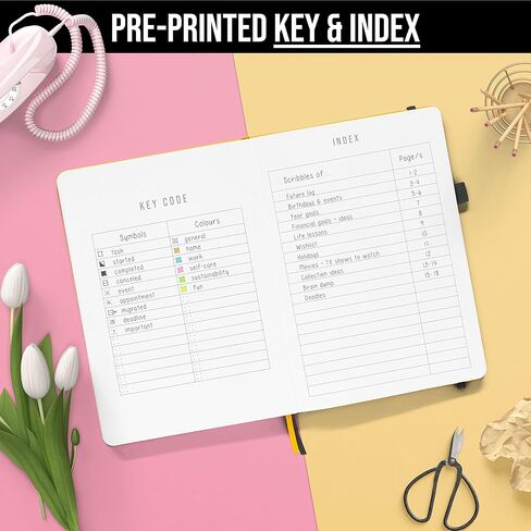 Scribbles That Matter A5 Dotted Journal Notebook + Free Pen! Your Bullet Dotted Journal Vegan Hard Cover 160gsm Dotted Notebook Bleedproof thick paper with 150 Pages for Work (5.75 x 8.5), Charcoal in Saudi Arabia