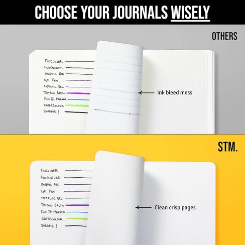 Scribbles That Matter A5 Dotted Journal Notebook + Free Pen! Your Bullet Dotted Journal Vegan Hard Cover 160gsm Dotted Notebook Bleedproof thick paper with 150 Pages for Work (5.75 x 8.5), Charcoal in Saudi Arabia