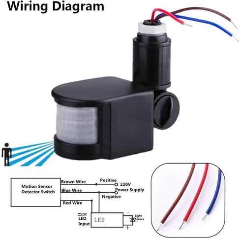 2Pcs Infrared Pir Motion Sensor Detector Wall Light Switch, 120° Pir Motion Sensor Security Flood Light Sensor (AC110V) in Saudi Arabia