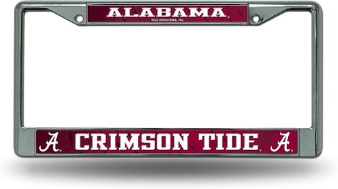 إطار لوحة ترخيص معدني من الكروم من Alabama Crimson Tide - مجموعة من إطارين in Kuwait