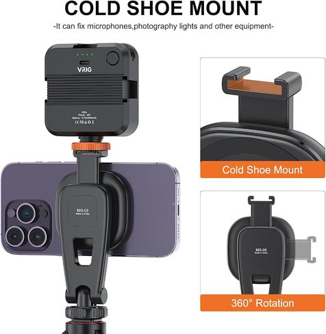 VRIG MG-03 Magnetic Phone Tripod Mount for iPhone and MagSafe Cases in Saudi Arabia