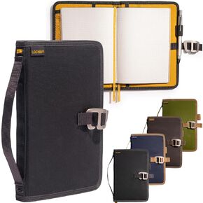 LOCHBY® Field Folio B5 | غلاف دفتر يوميات بسحاب | قماش مشمع مقاوم للماء | يتضمن دفتر Tomoe River | مثالية للسفر والفن ومجلة الرصاصة in Kuwait