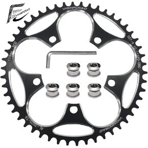 Bike Chainring, 110BCD Round Narrow Wide Chainring, 36-58T Single Bicycle Chain Ring for 8-12 Speed Road Bike (for 1× Chainring Bike) in Saudi Arabia