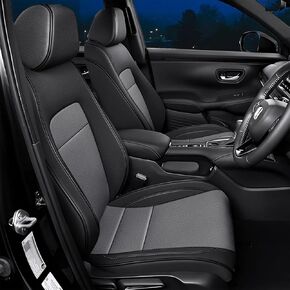 أغطية مقاعد مخصصة لسيارة Honda HRV: Sport، LX 2023 2024 2025 2026، واقي مقعد HR-V مجموعة كاملة من الجلد الصناعي - أسود in Kuwait