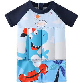 Toddler Floatation Swimsuit Boys 1-6T, One Piece Float Suit with Built-in Floats, UPF 50+ Floating Bathing Suit in Saudi Arabia