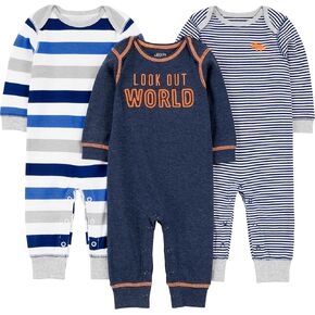 Simple Joys by Carter's baby-boys 3-pack Jumpsuits in Kuwait