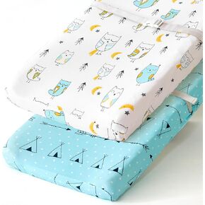 Stretchy Changing Pad Covers for Boys Girls,2 Pack Jersey Knit,Elephant & Whale in Kuwait