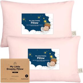 KeaBabies 2pk Toddler Pillows 2 Year Old to 5,13x18 Kids Pillow(Soft White) | Soft Organic Cotton Kids Pillow for Sleeping, Travel, School, Daycare, Nap, Toddler Bed, Machine Washable, Without Pillowcase in Kuwait