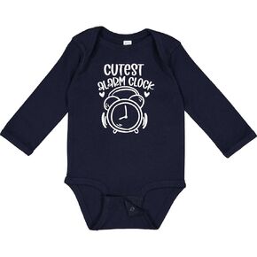 inktastic Cutest Alarm Clock Long Sleeve Creeper in Saudi Arabia