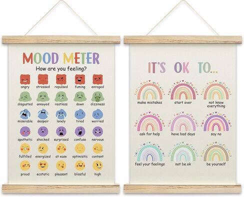 QUDNCR Months Of The Year And Days Of The Week Poster Hanger Frame, Educational Wall Art For Classroom Homeschool, Learning Posters For Kids Toddlers, Nursery Playroom Decor Set of 2, 10 in Saudi Arabia