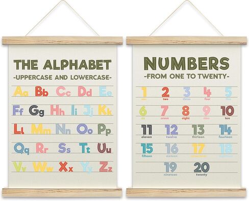 QUDNCR Months Of The Year And Days Of The Week Poster Hanger Frame, Educational Wall Art For Classroom Homeschool, Learning Posters For Kids Toddlers, Nursery Playroom Decor Set of 2, 10 in Saudi Arabia