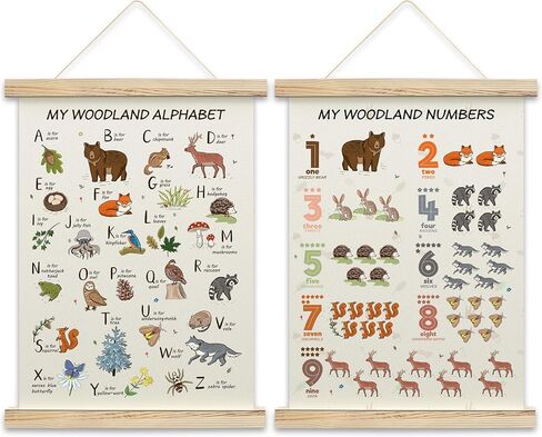 QUDNCR Months Of The Year And Days Of The Week Poster Hanger Frame, Educational Wall Art For Classroom Homeschool, Learning Posters For Kids Toddlers, Nursery Playroom Decor Set of 2, 10 in Saudi Arabia