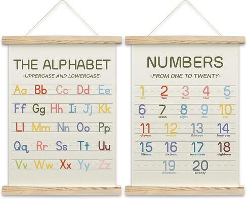 QUDNCR Months Of The Year And Days Of The Week Poster Hanger Frame, Educational Wall Art For Classroom Homeschool, Learning Posters For Kids Toddlers, Nursery Playroom Decor Set of 2, 10 in Saudi Arabia