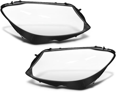 PIT66 Headlight Lens Cover Left & Right Side Compatible with Benz S-Class W222 2018 2019 2020 Front Headlamp Lens Cover Clear in Saudi Arabia