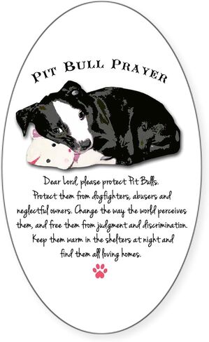 CafePress Pit Bull Prayer Sticker Oval Car Bumper Sticker in Saudi Arabia