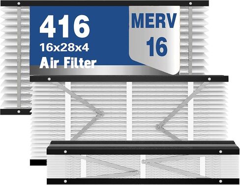 2Pack 413 استبدال مرشح الهواء MERV 13 متوافق مع طرازات Aprilaire 1410 ، 1610 ، 2410 ، 2416 ، 3410 ، 4400 ، 16x28x4inch Furnace Filter ، 413 Full House Air Purifiers Filter Filter in Kuwait