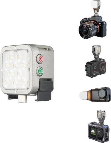 Harlowe Atom 2W ضوء مغناطيسي صغير لجيب DJI Osmo Pocket 3 كومبو مستشعر الحركة للجيب الثنائي ضوء عدة كاميرا مساعدة قابلة لإعادة الشحن ملء الضوء لتسجيل فيديو Selfie Vlog in Saudi Arabia