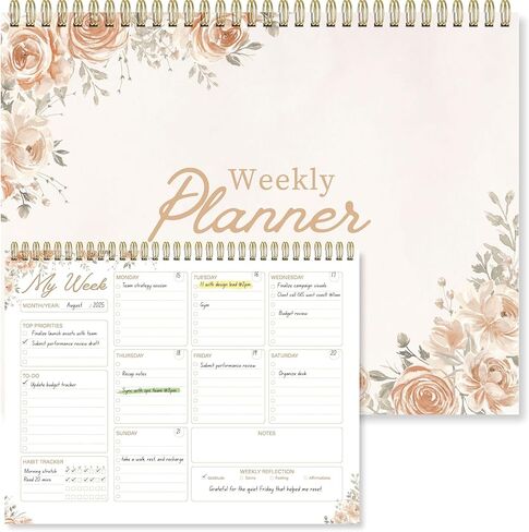 Weekly Planner Notepad 8.5x11 Inch – 52 Sheets Undated Desk Planner Pad for Weekly To-Do List, Schedule & Notes – Productivity Organizer for Work, School, Home & Busy Professionals in Saudi Arabia