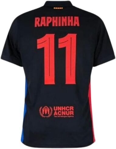 Raphinha #11 Away Black Soccer Jersey for Men Fan Version in Saudi Arabia