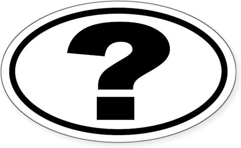 CafePress Question Mark Oval Oval Sticker Car Bumper Sticker in Saudi Arabia