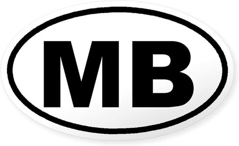 CafePress MB Myrtle Beach، SC Euro ملصق بيضاوي لممتص الصدمات للسيارة in Saudi Arabia