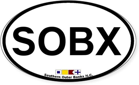 ملصق بيضاوي من CafePress Southern Outer Banks NC ملصق بيضاوي لممتص الصدمات للسيارة in Saudi Arabia