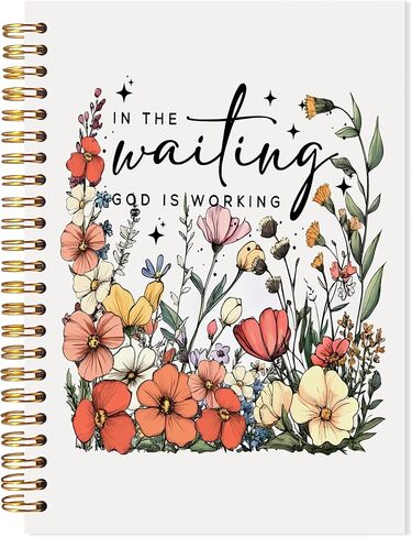 Boho Floral Christian Notebook, Romans 12:12 Bible Verse Journal, Religious Scripture Spiral Notebook, Prayer Journal for Woman, Christian Religious Gifts for Women, 5.5x8.3 in Saudi Arabia