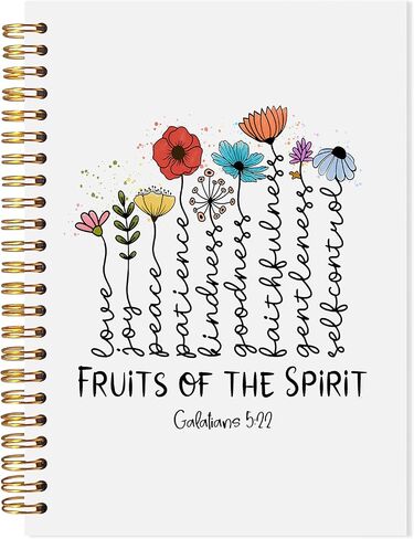 Boho Floral Christian Notebook, Romans 12:12 Bible Verse Journal, Religious Scripture Spiral Notebook, Prayer Journal for Woman, Christian Religious Gifts for Women, 5.5x8.3 in Saudi Arabia