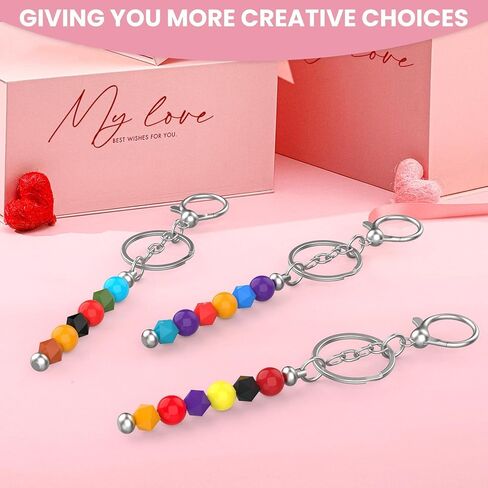 22Pcs Beadable Keychains Bars, Metal DIY Blanks Beaded Keychain Bar Charms Strips Accessories Bulk Making Supplies for Bead Keychain Making, DIY Gift, Craft, Pendant, Jewelry and Purse (Multicolor) in Saudi Arabia
