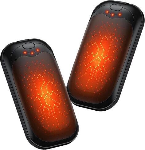 infray Hand Warmers Rechargeable 2 Pack, Electric Hand Warmer Reusable 3 Levels Heating Pocket Warmer, USB AI Handwarmer Portable, Great Gifts for Men Women, Outdoor, Golf, Hunting in Saudi Arabia