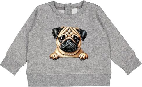 inktastic Cute Pug Illustration Baby Sweatshirt in Saudi Arabia