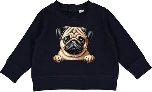 inktastic Cute Pug Illustration Baby Sweatshirt in Saudi Arabia