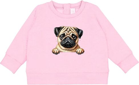 inktastic Cute Pug Illustration Baby Sweatshirt in Saudi Arabia