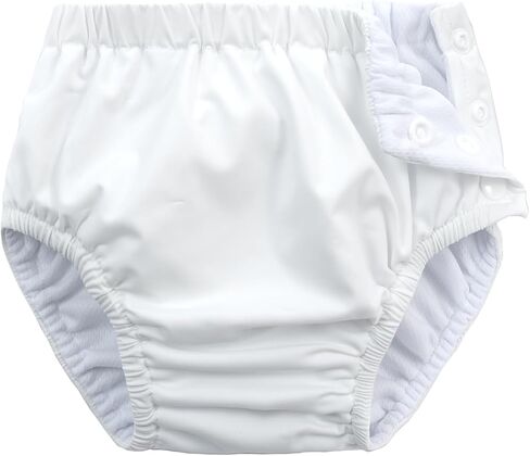 Baby Newborn Reusable Swim Diapers Infant Unisex Washable Swim Diaper Toddler Swimming Diapers White, 6-18 Months in Saudi Arabia