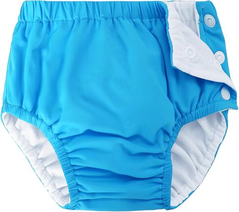 Baby Newborn Reusable Swim Diapers Infant Unisex Washable Swim Diaper Toddler Swimming Diapers White, 6-18 Months in Saudi Arabia