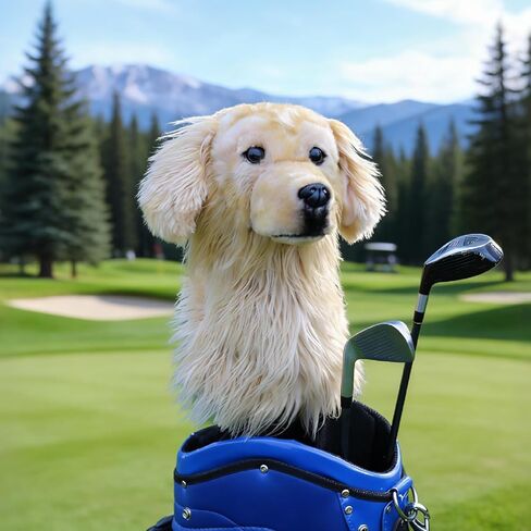 Golden Retriever Golf Club Head Covers, Dog Club Cover, Gift for Golfers & Dog Lovers Golden Retriever in Saudi Arabia